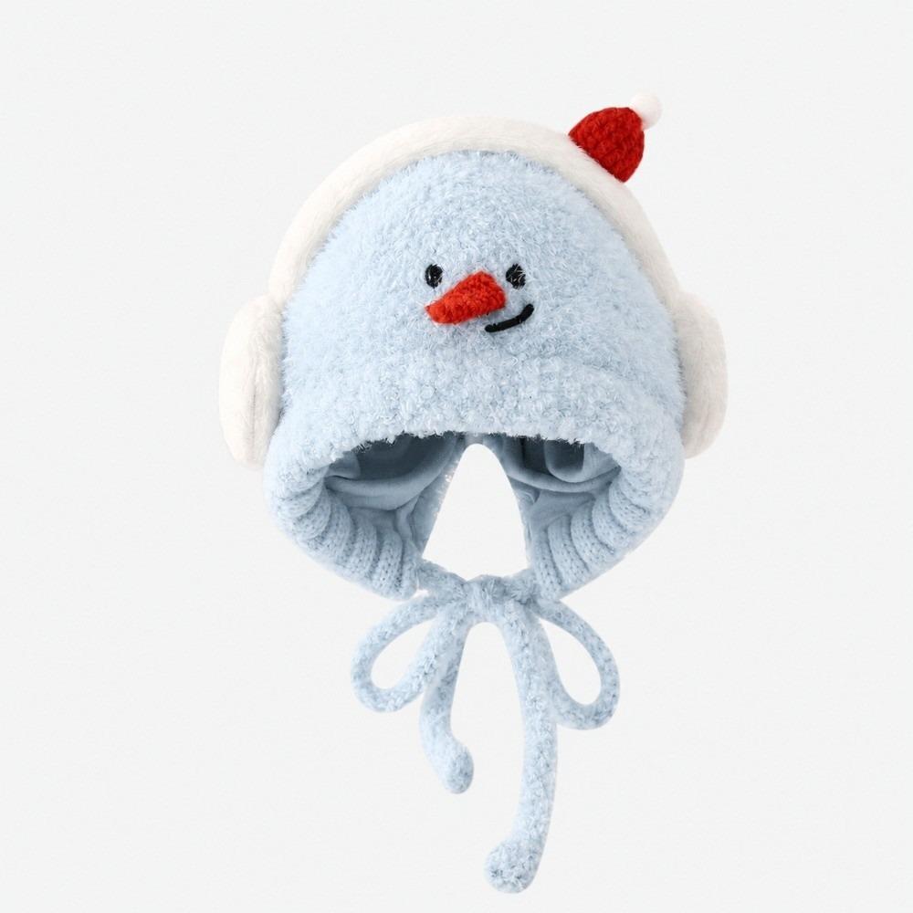 Cute Cartoon Ear Protection Hat Cold Proof Plush Warm Hat Children Earphone Hat Outdoor Wear