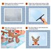 4 Christmas window stickers Self Adhesive Home Decor Holiday Window Clings colorful Christmas window stickers for Glass