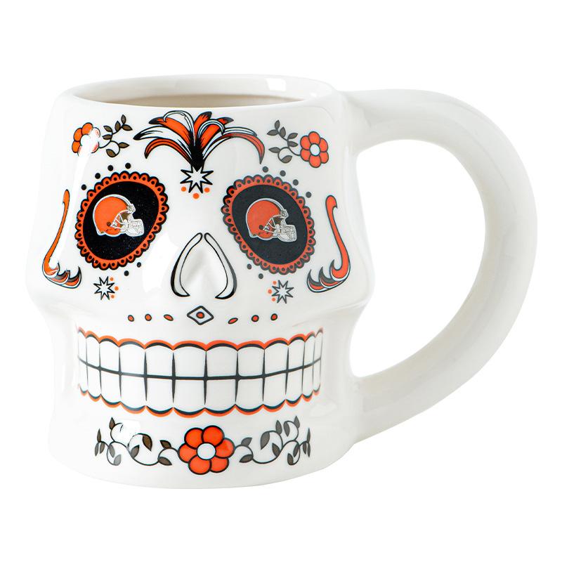 Кружка для кофе Череп на Хэллоуин 400 мл 3D Кружка Привидение Керамическая Креативная Смешная Чашка для воды Чашка для завтрака и молока Домашняя для питья Подарок на Хэллоуин