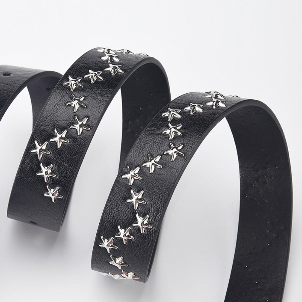 Rivet Western Studded Belt Gothic Star Waistband Fashion Y2K Punk Belt Music Festival