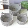 Round Cotton Rope Rattan Cat Ear Storage Basket