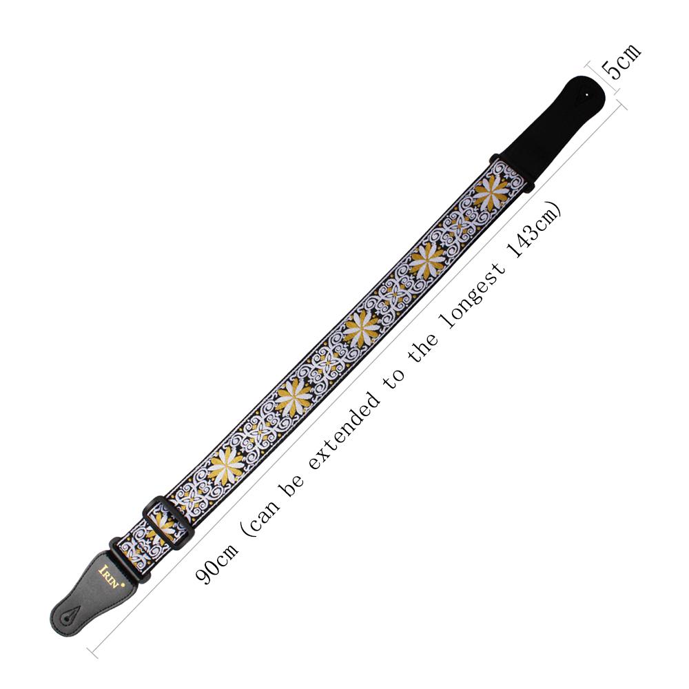 2pcs IRIN Adjustable Embroidery Guitar Straps For Guitars Accessories New