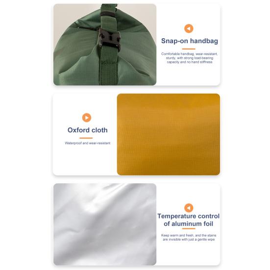 Сумка для ланч-бокса с застежкой-молнией, большая вместимость, водонепроницаемая, легко моется, легкая, портативная, изоляционная сумка для бенто