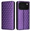 For iPhone 17 Pro Case Wallet Rhombus Imprinted Leather Phone Cover