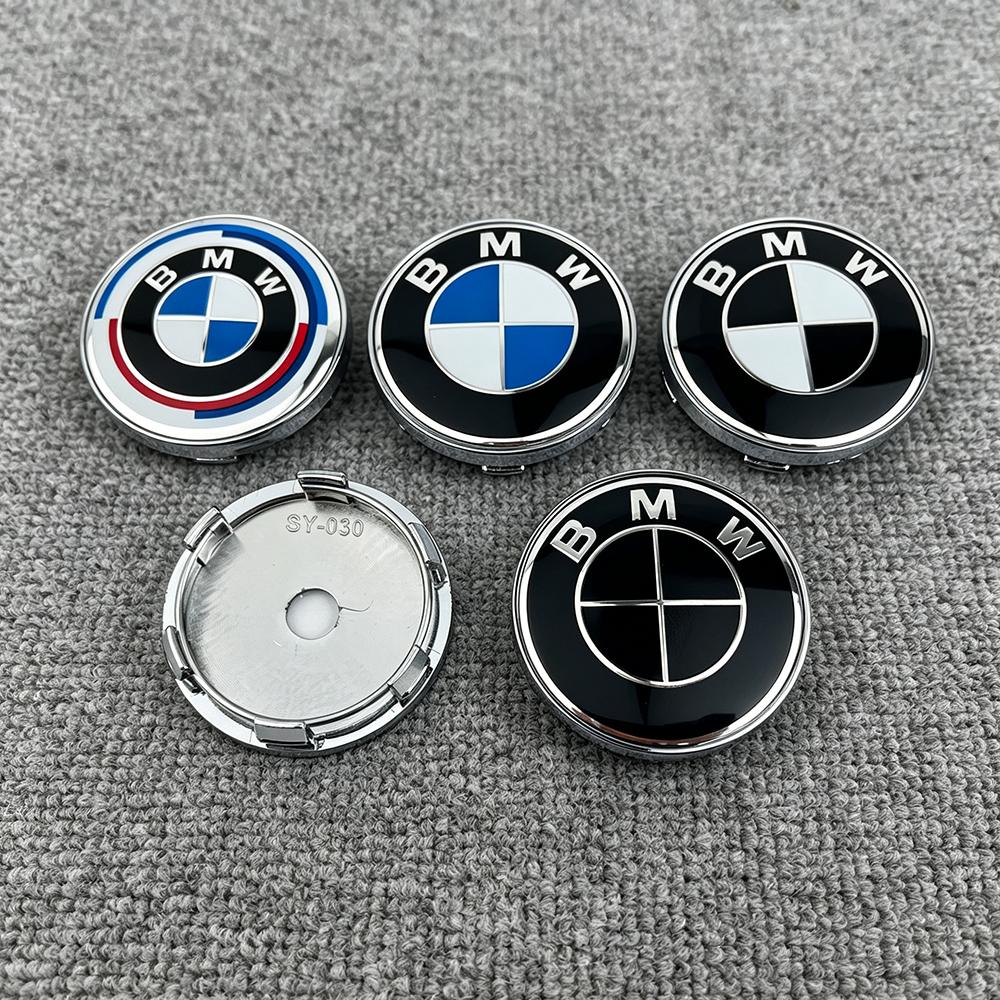 ta20-4pcs 60MM 68MM 50th Anniversary Car Wheel Hub Center Cap Cover For BMW M E46 X1 X2 X3 X4 X5 X6 F48 G01 E84 E83 F30 G30 G32 G01