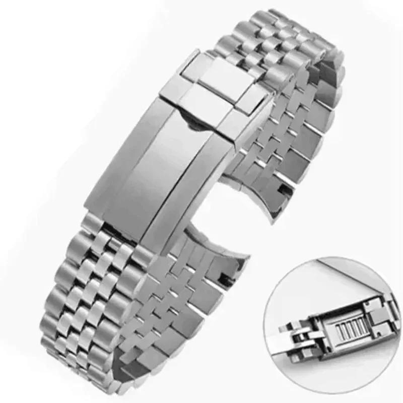 20mm Jubilee 904 Watchband For Rolex Oyster Perpetual Submariner Men Strap Luxury Watch Chain Mod Parts Replacement Accessories