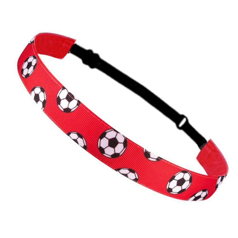 1pcs No Slip Sports Sweatband Football Printed Yoga Hair Band New Football Headband Girls