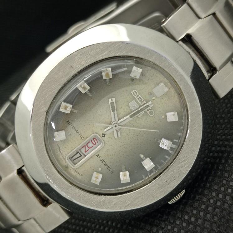 USED VINTAGE SEIKO 5 AUTOMATIC 6319A JAPAN MENS DATE WATCH 621d-a415804-2 SKU621d-a415804
