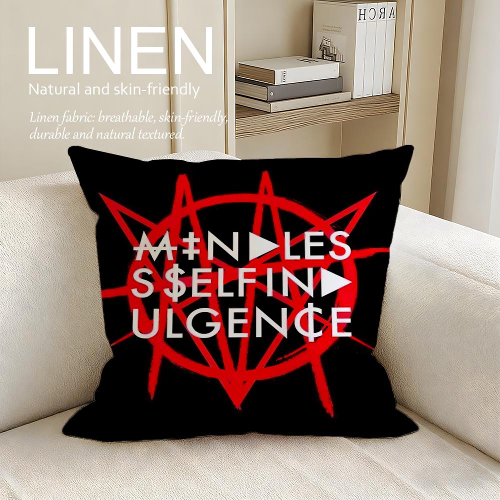 Музыка Mindless Self Indulgence Наволочка для подушки Комплект Наволочек Шт x x Дышащая Стирка Подушка для дивана Наволочка