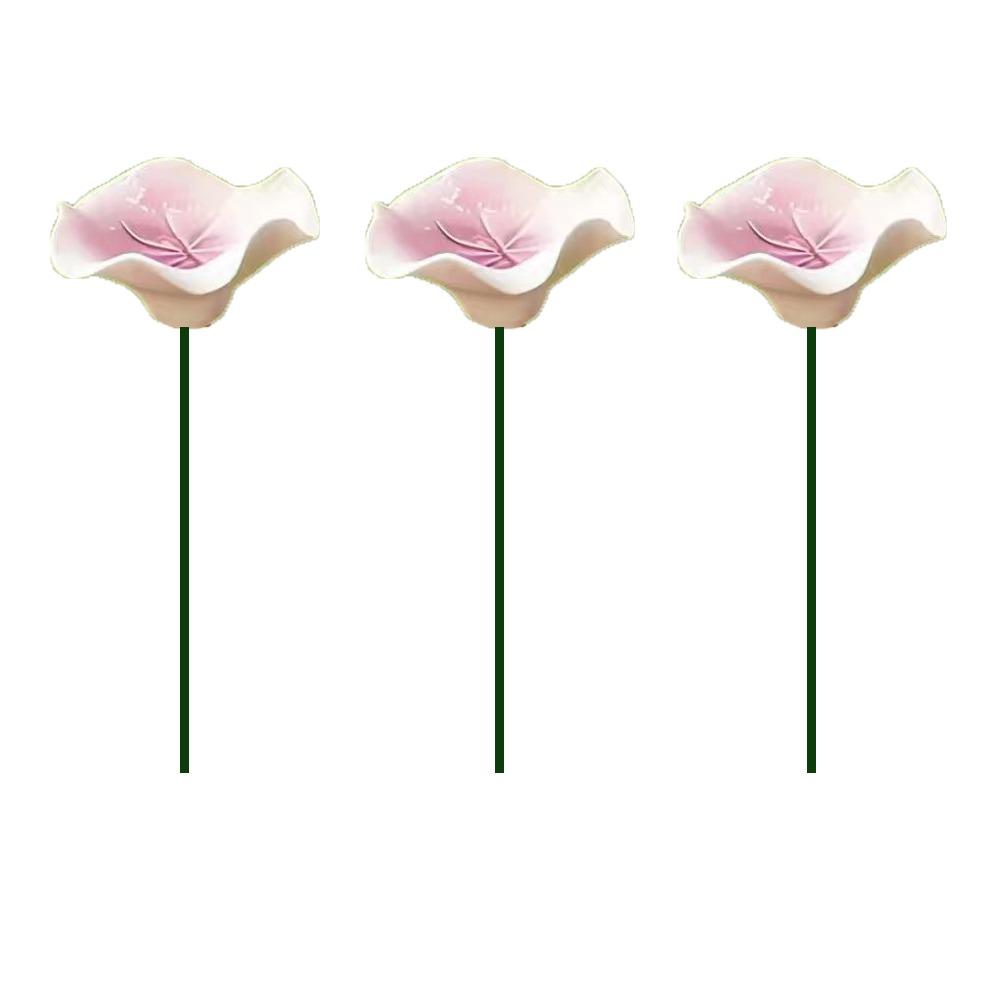 3pcs Flower Shape Bee Butterfly Water Dispenser Ceramic Bee Watering Station  Outdoor Use
