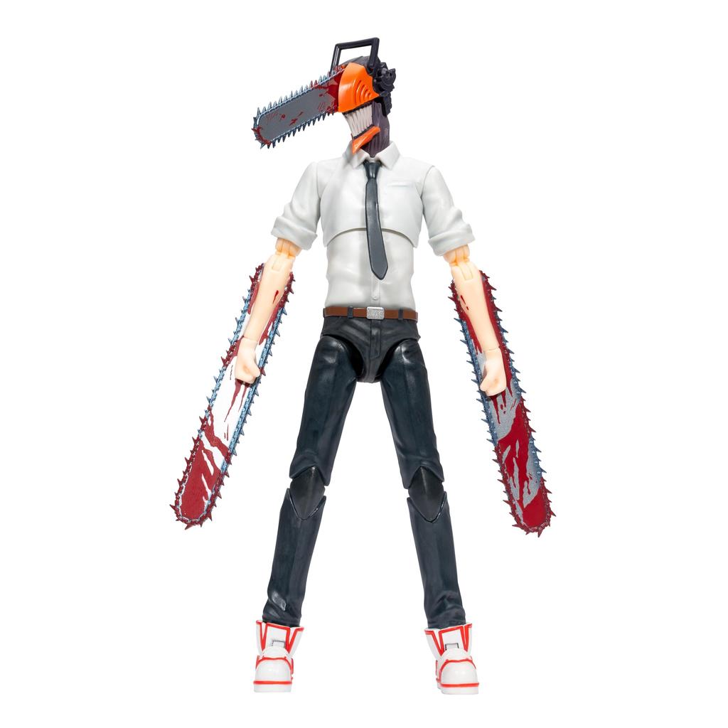 Total Anime Chainsaw Man Figure with Interchangeable Head and Arm Mouthpiece - 6.5-inch