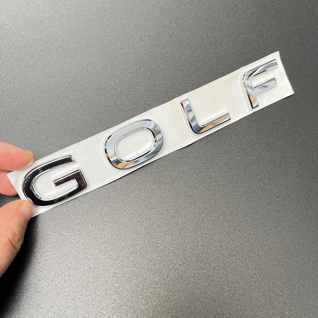 2026 Hot For VOLKSWAGEN VW For VW Golf 8 Rline Rear Vehicle Logo Post Character Mark English Letter Golf Logo Silver