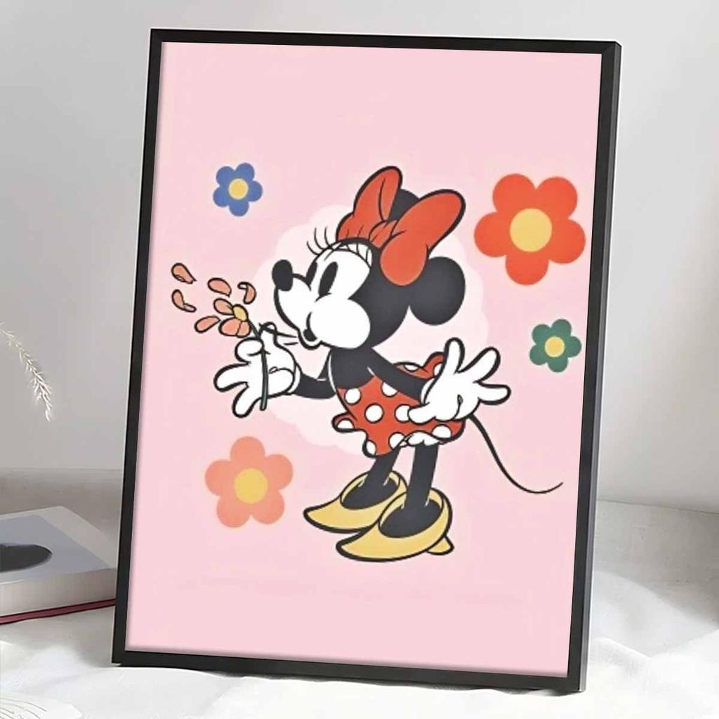 Алмазная вышивка своими руками Минни Маус Набор для вышивания крестом Мозаичное искусство Алмазная вышивка Полная круглая алмазная Домашнее украшение