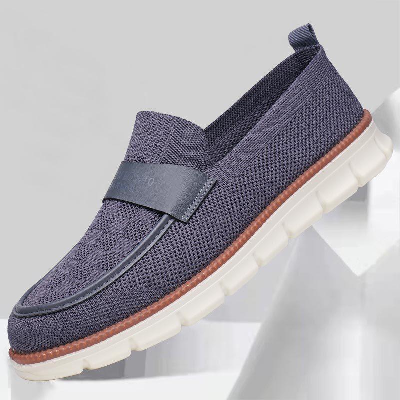Сетчатая дышащая мужская обувь новые легкие лоферы на одной педали модная мужская повседневная обувь мужская обувь на мягкой подошве