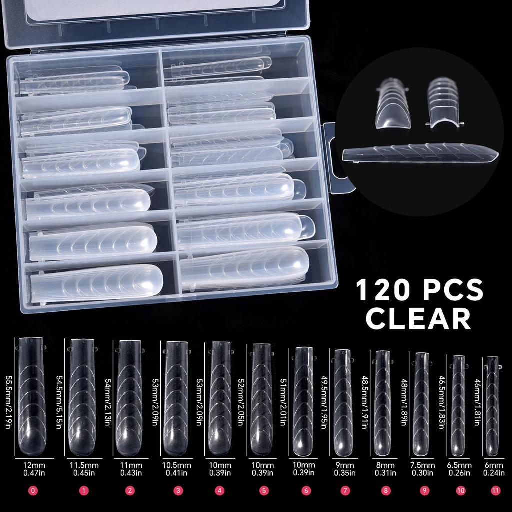 120 шт. двойные формы для наращивания ногтей, быстрое наращивание ногтей, многоразовая система наращивания ногтей, маникюрный инструмент