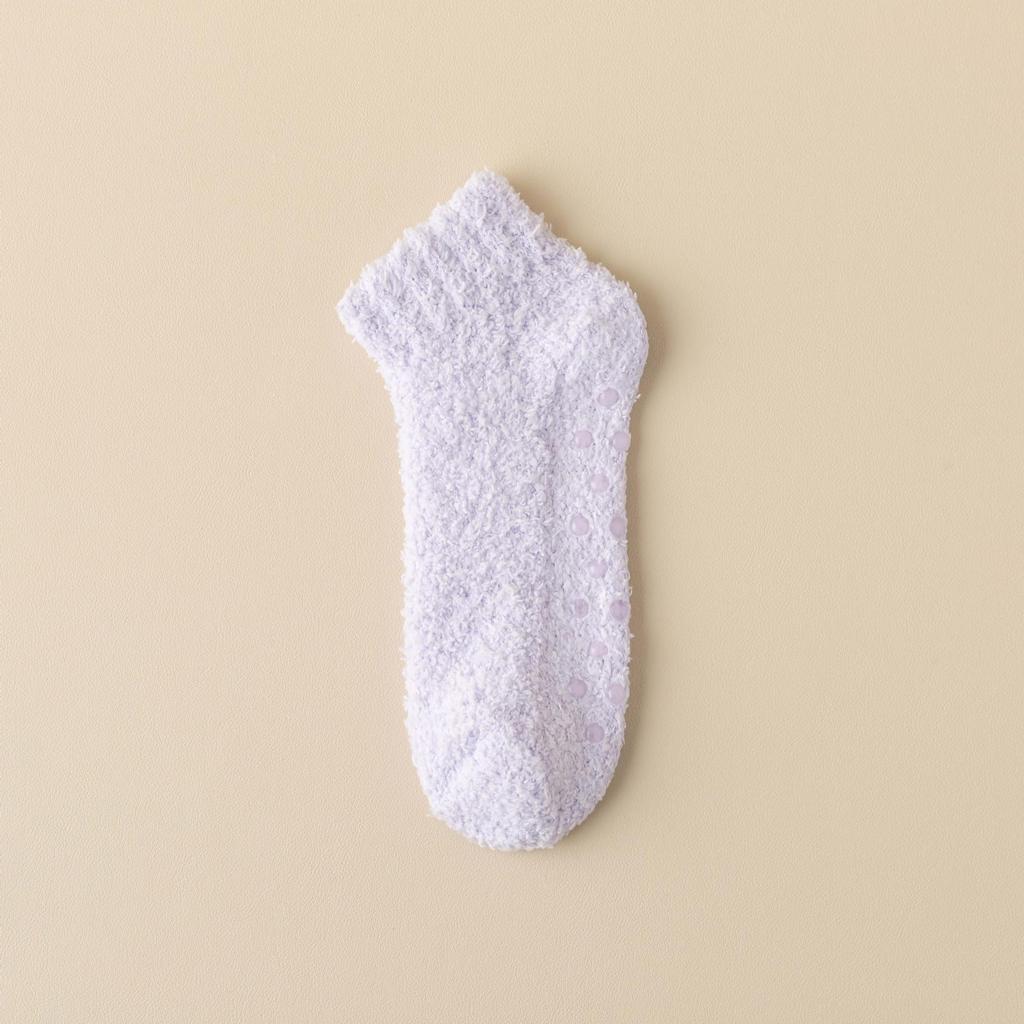 Женские зимние толстые теплые нескользящие носки средней длины из кораллового флиса