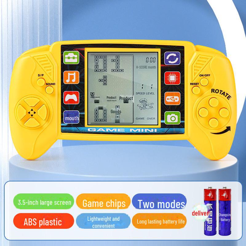 Классическая ностальгическая портативная игровая консоль Tetris с большим экраном - творческая обучающая игрушка для детей