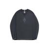 Li Ning X Jackie Chan Kung Fu Series Solid Color Loose Fit Round Neck Long Sleeve T-Shirt Unisex Tops Charcoal-Black AHST623-2