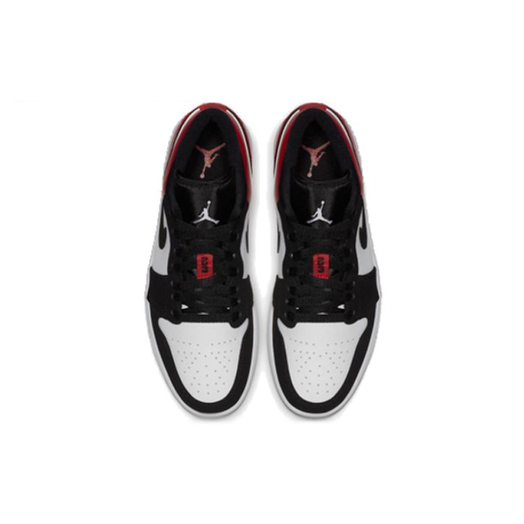 Air Jordan 1 Low Black Toe Unisex Sneakers Red White Black-Gym-Red 553558-116