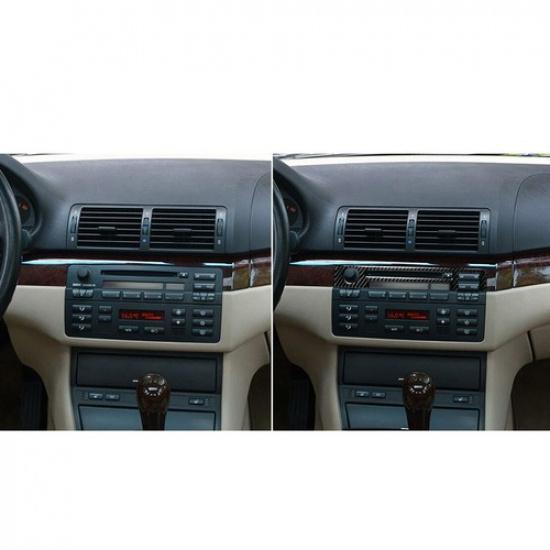 Красный Для BMW 3 серии E46 98-05 Карбоновое волокно Внутренняя панель CD-плеера Рамка Декоративная накладка