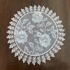 Round Hollow Lace Coaster Napkin Embroidery Flower Placemat Mug Dining Coffee Table Cup Mat Wedding Christmas Home Decoration