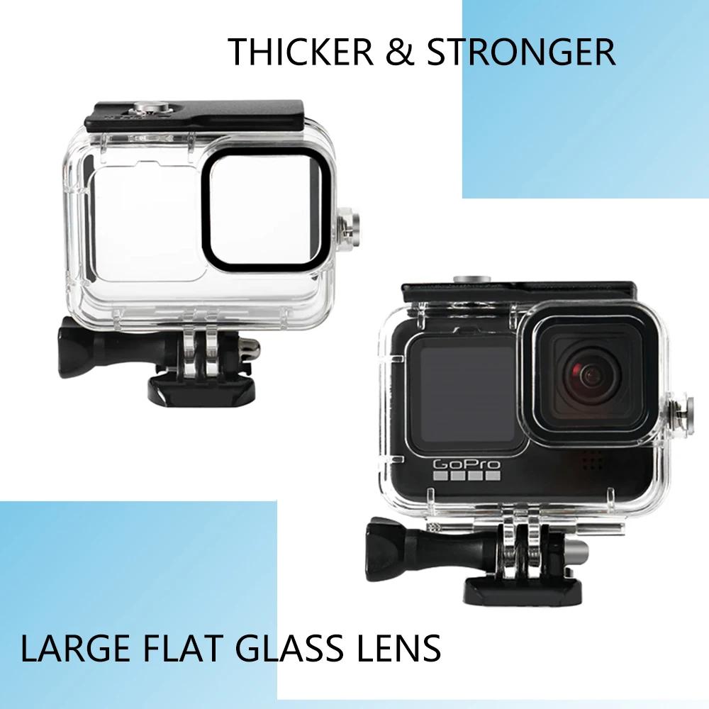 Водонепроницаемый корпус Силиконовый чехол-рукава Боковая крышка аккумулятора Фильтр для GoPro Hero 13 12 11 10 9 Экшн-камера Go pro Аксессуары