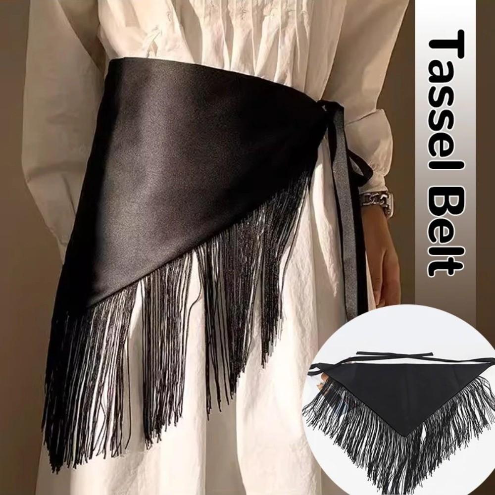 Tassel Women Waistband Triangle Corset Belt Fashion Wide Waist Belt