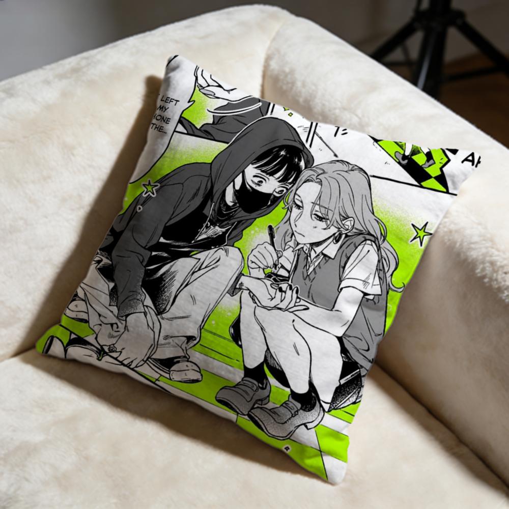 Trendy KKoga Mitsukied Cushion Cover Soft Decorative Pillow Case Suitable for Bedroom Sofa Car Travel Use