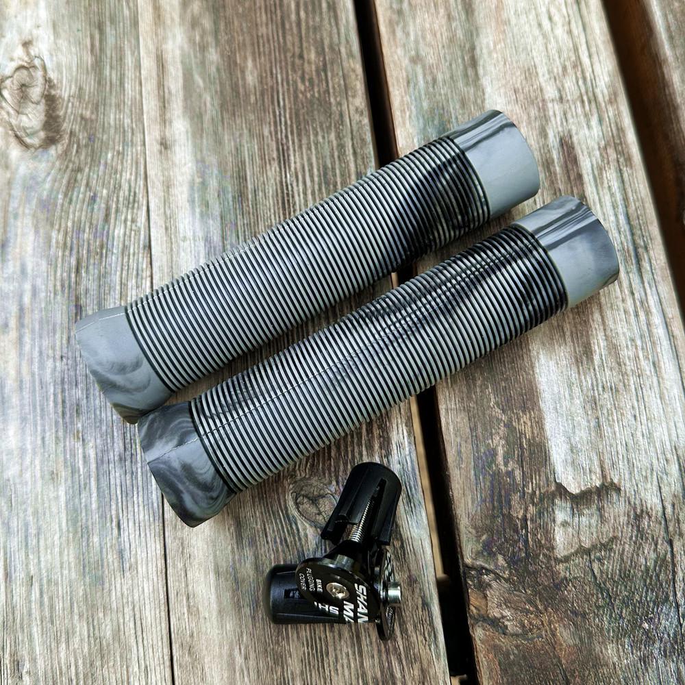 Универсальные полосатые нескользящие резиновые велосипедные ручки, мягкие рули для горных велосипедов