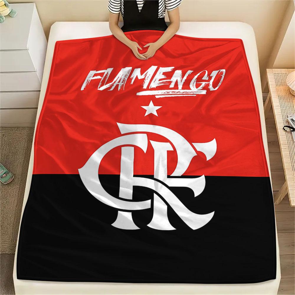 1PC Clube de Regatas do Flamengo Patterned Flannel Blanket Suitable For All Seasons for Home Decor Warmth and Comfort Gifts Holiday Present