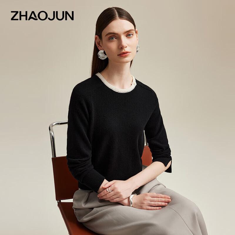 Женский джемпер Zhaojun из чистого кашемира с круглым вырезом