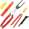 6PCS Relay & Fuse Puller Pliers Set, Automotive Tools for Removing Relays, Fuses, Battery Terminals & Wiper Arms, Insulated Grip, Tight Space