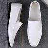 2025 Mens Shoes High Quality Brand Loafers Comfy Leather Boats Shoes White Men Summer Casual Shoes Mocassin Plus Size 47