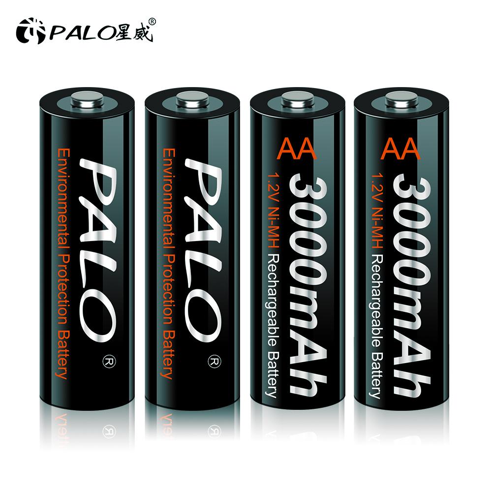 PALO 1.2V 2a AA Rechargeable Battery AA NiMH 1.2V Aa Rechargeable Batteries for Remote Control Toy Camera Battery