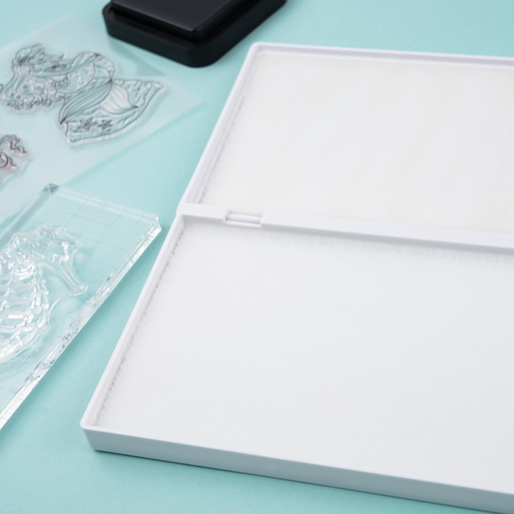 7.3x4.9 дюйма Большая станция для чистки штампов, скраб-пад, инструмент для удаления чернил, подходит для чистящей ткани для штампов, резиновых штампов, чернил Sta