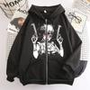 European and American popular zipper sweater, new retro butterfly hoodie men's and women's coat top