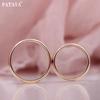 PATAYA Rose Gold Color Smooth Romantic Simplicity Couple Rings Women Men Wedding Party Unique Ring