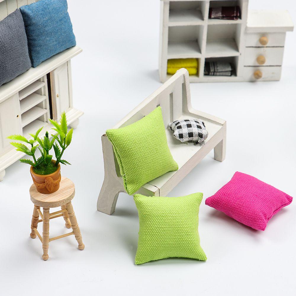 Sofa Doll House Supplies Doll Accessories Toys Furniture Miniature Cushions Mini Dollhouse Pillows