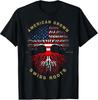 American Grown with Swiss Roots Tree USA Flag Graphic Tee Gift