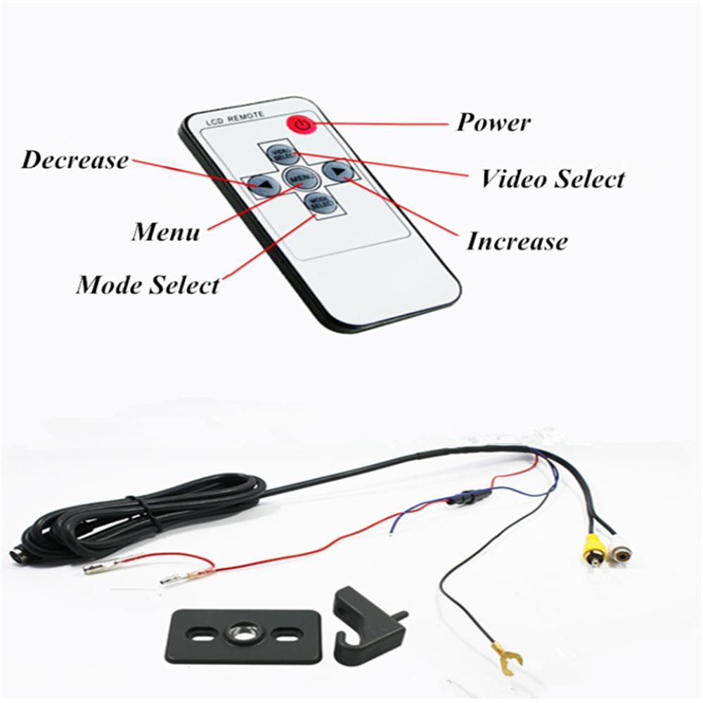 7" Серый Автомобильный Левый Солнцезащитный Козырек Экран Зеркала Заднего Вида ЖК-Монитор 2 Видеоканала