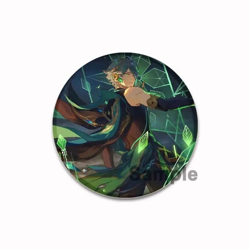 32/44/58 мм значок Genshin Impact, броши ручной работы на одежду, рюкзак, аксессуары для косплея, брошь Alhaitham, мультяшные значки на лацкан, подарки