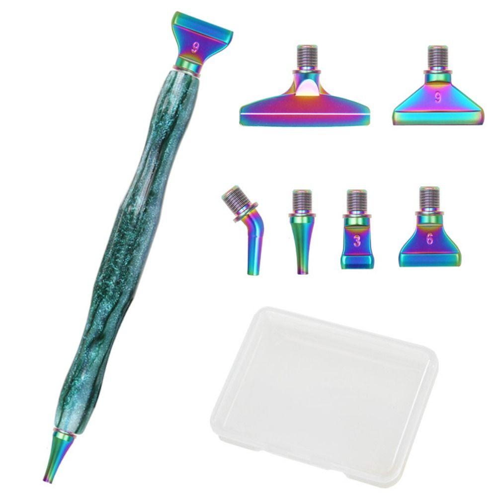 Набор ручек для алмазной живописи из смолы для вышивки, пластиковый/металлический 5D инструмент для алмазной живописи