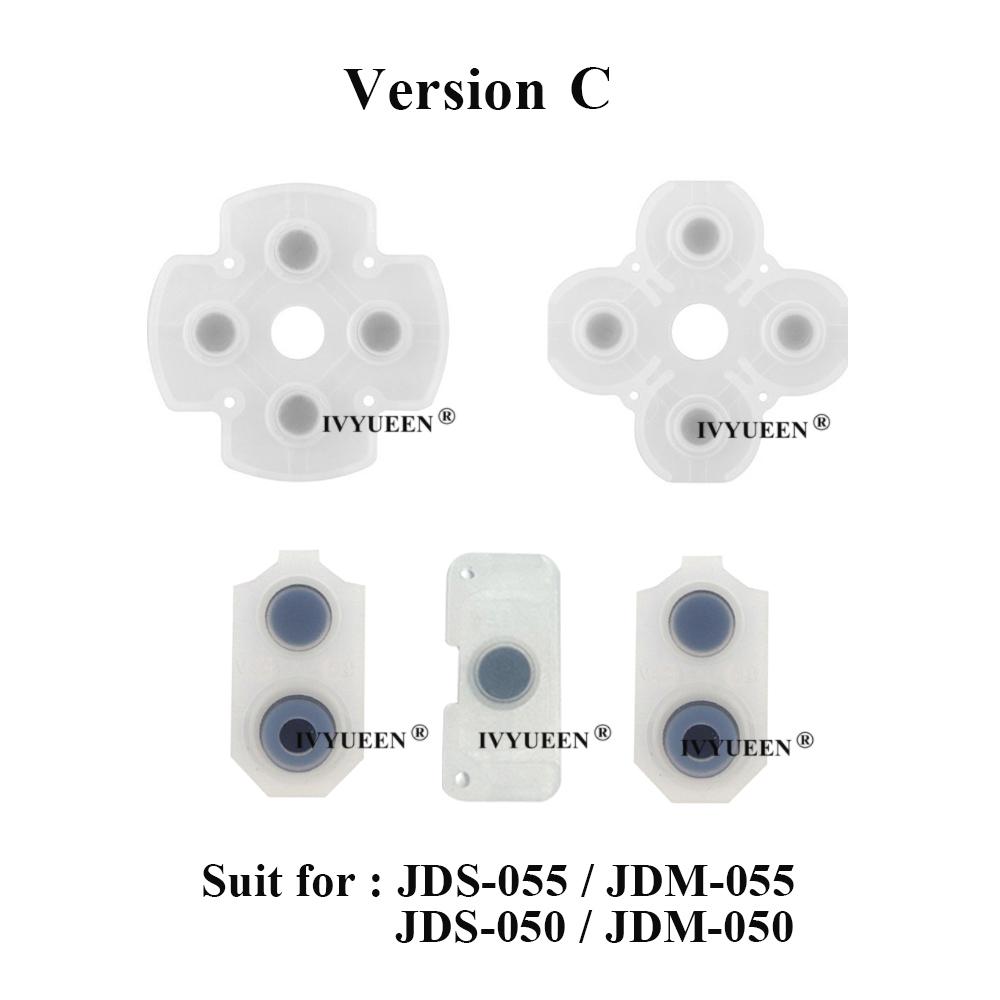 IVYUEEN 100 sets for PlayStation 4 PS4 Pro Slim Controller Silicone Conductive Rubber Adhesive Button Pad Keypad for Dualshock 4