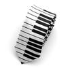 Gifts Classic Fancy Dress for Men Black & White Skinny Tie Music Tie Piano Keyboard Necktie