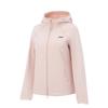 Li Ning Fitness Series Sports Casual Simple Hooded Zipper Fleece Warm Windbreaker Women Outerwear Light-Pink AFDVE78-7