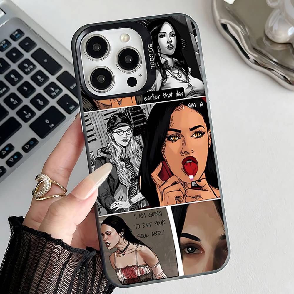 Чехол для телефона Megan Fox из фильма «Тело Дженнифер» для iPhone 17,16,15,14,13,12,11, Pro, XS, Max, Plus, Mini, SE4, E Черный Матовый Ударопрочный Чехол