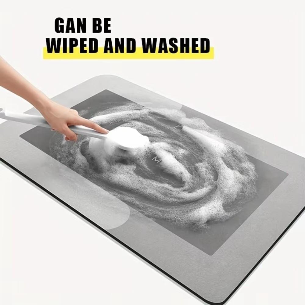 Non-slip Diatomaceous Earth Bath Mat Water Absorption Non Slip Floor Mat Bathroom Use