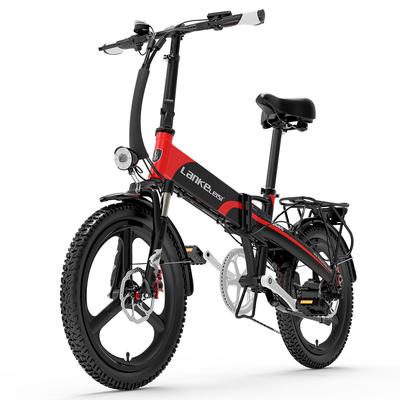 LANKELEISI G660 500W мотор 48V12.8AH аккумулятор городской складной электровелосипед