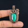 Malachite Pendant, 999 Copper Wire Wrapped Pendant Jewelry. Gift For Women Handmade Pendant Gemstone Jewelry