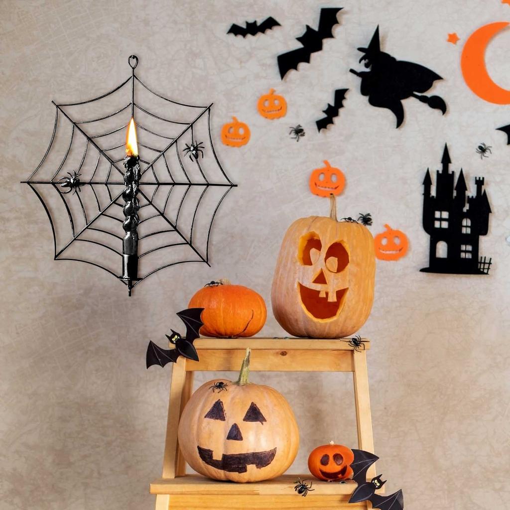 Паутина Подсвечники, Паутина Настенный Подсвечник для Тонких Свечей, Паутина Настенный Подсвечник для Тонких Свечей для Украшений на Хэллоуин